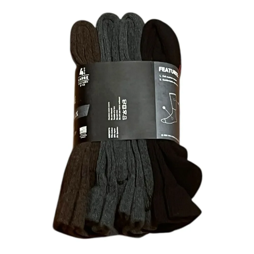 Wolverine‎ Men’s Cotton Boot Sock Bundle, 4 Pack, Size L, NWT